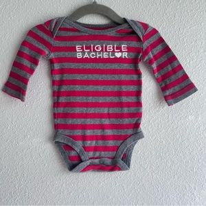Just One You made by Carter’s baby boy long sleeve ELIGIBLE BACHELOR bodysuit